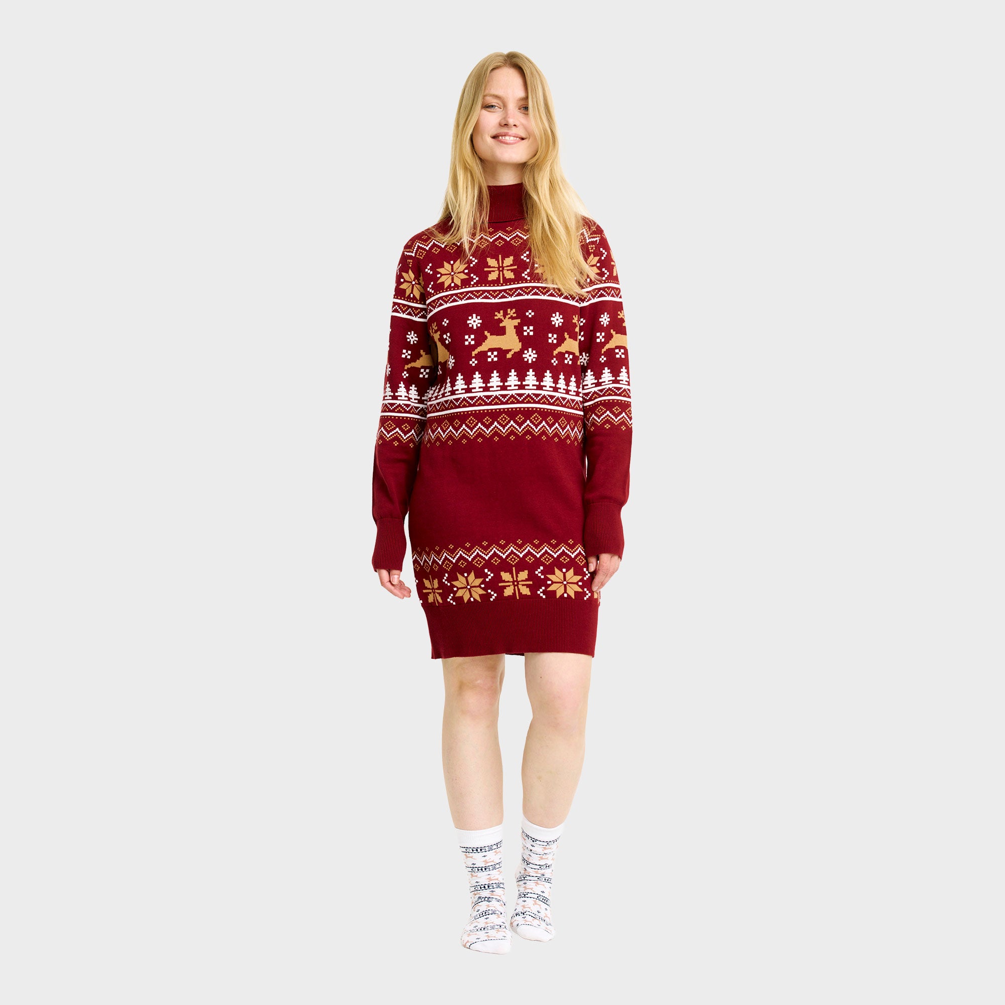 Turtleneck julekjole - Dame.